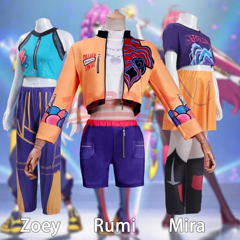 Dětský K-Pop Lovci démonů Zoey Rumi Mira Kostým Maškarní šaty Cosplay Virtuální idol Filmový Cosplay pro Dívky' Děti Halloween Karneval