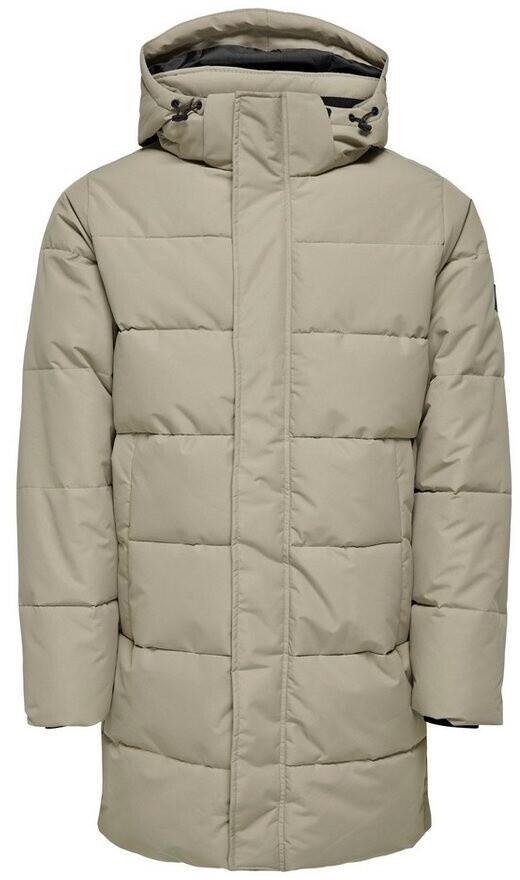 Winter Jacket Only & Sons Onscarl Life Long Quilted Coat Otw Noos (22020156) Desert Taupe