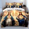 Koning en Koningin in Heilige Licht Print Beddengoed Set 1 Dekbedovertrek 2 Kussenslopen voor Volwassenen en Kinderen Luxe Cadeau Volledige Maat