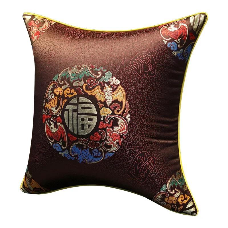 35x50cm/45x45cm Jacquard Plant Bamboo Cushion Cover Chinese Light Luxury Tassels Pillow Covers Decorative Green Black Home Decor