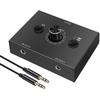 Switch Audio Stereo a 3,5 mm a 2 Vie Bidirezionale Splitter Box 2 In 1 Out 1 In 2 Out Con Pulsante Mute