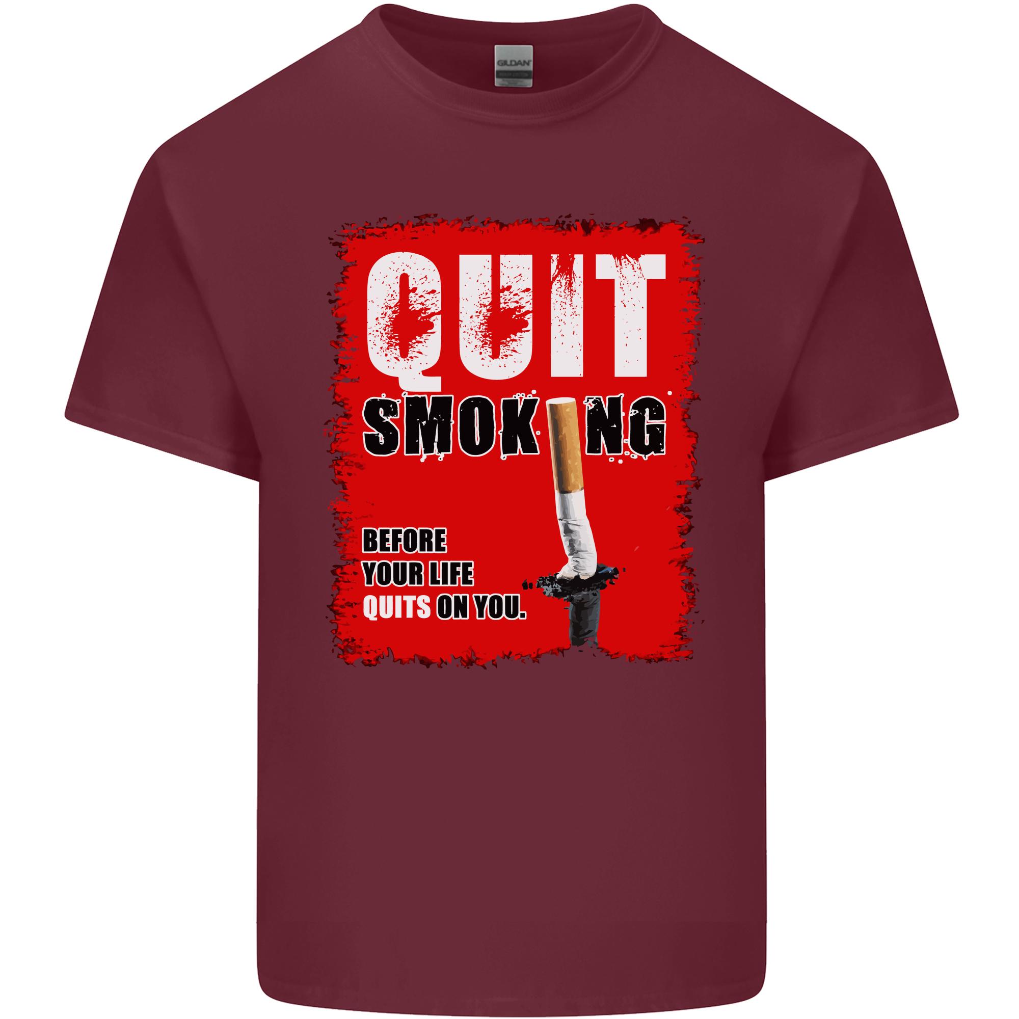 Quit Smoking Before Your Life Quits on You Unisexs Light Cotton TShirt S