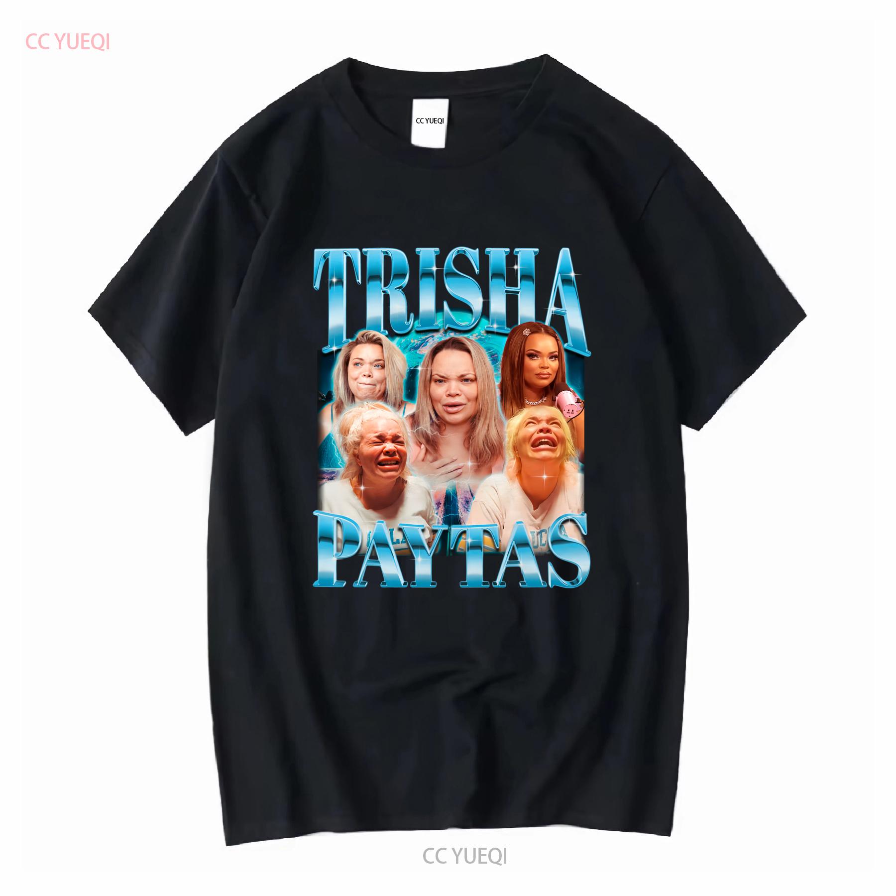 

retro trisha paytas shirt sweaT T homage trish vintage Washed Unisex Stylish Soft Breathable fashion homme M чорний