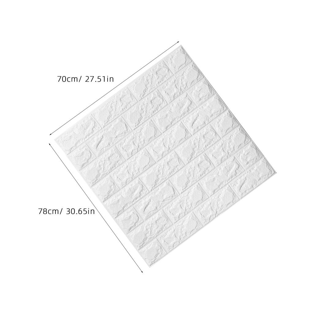 3D Brick Grain Wall Stickers Self Adhesive Realistic Texture Easy Cut Customizable Wall Decor for Living Room Bedroom School