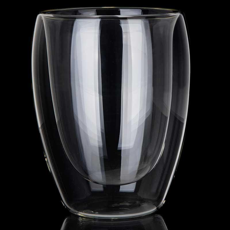 300ml DOUBLE-WALLED THERMAL GLASS FOR COFFEE AND DRINKS