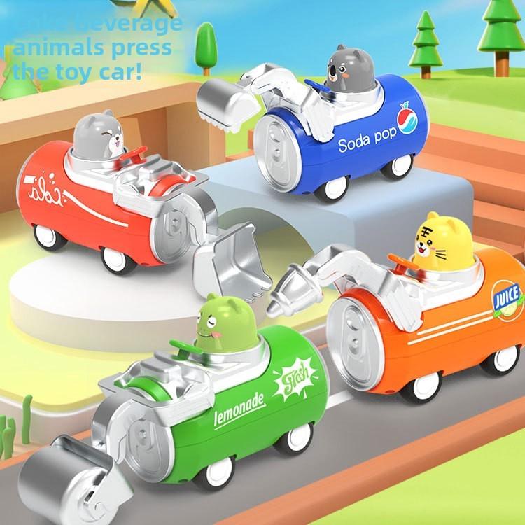 Cartoon Monster Pull Back Toy Car With Inertia Engineering Design For Toddlers And Kids