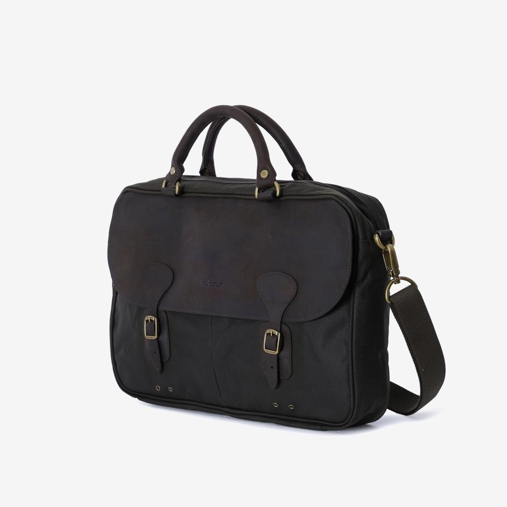 Barbour Uba0004 Ol71 Cartella in Pelle Cerata Cartella Cartella