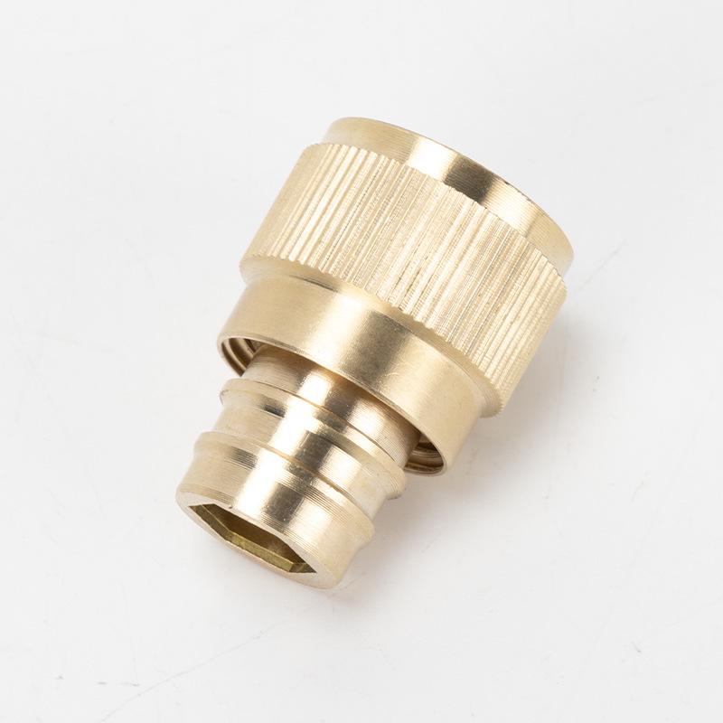 Copper Quick-Connect Faucet & Pipe Connector with Internal/External Thread - Fits 4mm & 6mm.