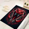 1pc Red Snake Print, Design Indoor Area Rug - Soft, Anti-Slip, and Durable Gaming Room Decor for Bedroom, Living Room
