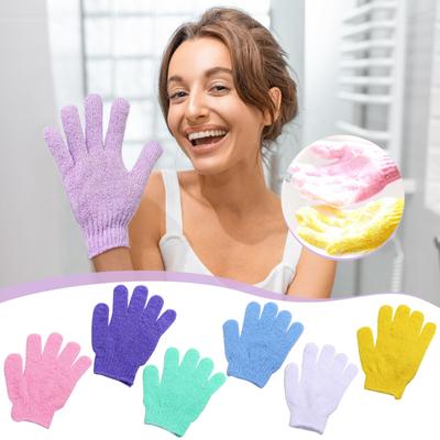 Shower Bath Gloves Exfoliating Body And Facial Cleansing Gloves, Dead Skin Remover, Reversible Microfiber Shower Body Gloves For Adults And Children