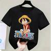 One Piece Monkey D Luffy Kids Cotton TShirt Adult Boys Girls Family Matching Casual Tee Cute Anime Print Summer Tops for Fans
