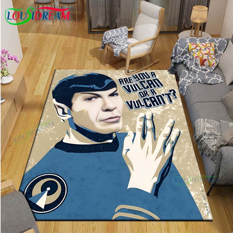 Fashion Famous Films S-Star-T-Trek Carpet Living Room Bedroom Bedside Mat Fashion Floor Mat Area Rug Door Mat Bedroom Decoration