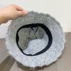 New Wavy Edge Knitted Hat Women's Autumn and Winter Warm Bucket Hat Bucket Hat