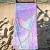 Colourful Mermaid Tail Art Towel Sports Quick Dry Travel Camping Gear Sandproof Soft Light Large Beach Towel