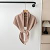 Elegant Triangle Striped Scarf Comfortable Knit Wool Scarf Decorative Neck Warmer  Women