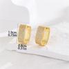 2Pcs Fashion Square CZ Huggie Hoop Earrings for Women Elegant Sparkling Cartilage Lobe Piercing Jewelry Gift