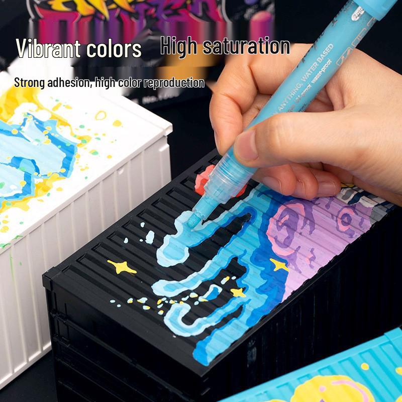 STA 1000 Waterproof Acrylic Marker - 100 Color Opaque Rainbow DIY Graffiti Pen