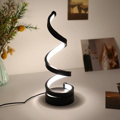 1 Stück Heißer Verkauf Tischzimmer, Moderne Spiral Dimmbare LED Tischlampe, Kleine Nachttischlampen, Nachttischlampe für Schlafzimmer Büro Zuhause