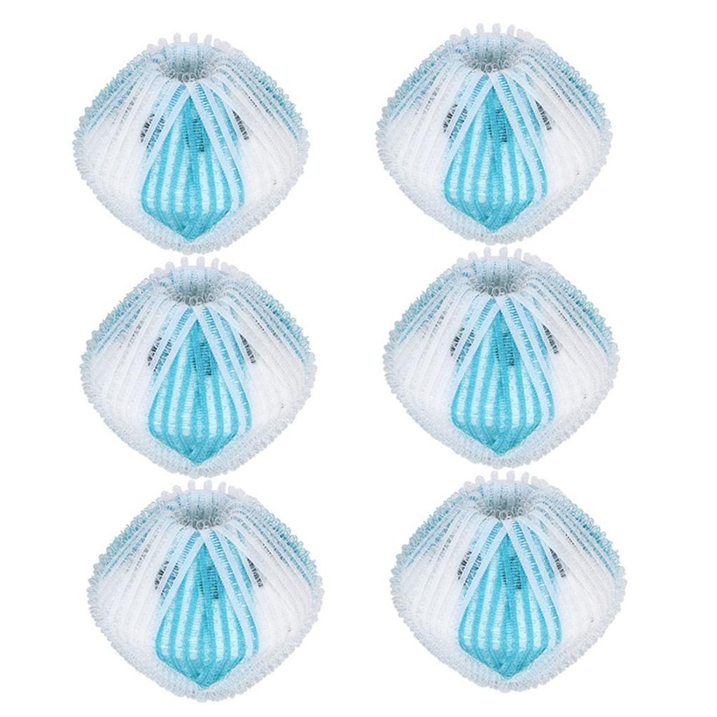 6 szt. Pralka Usuwanie Włosów Kłaczków Pranie Piłka Czyszcząca do Ubrań Narzędzie NiebieskoBiałe