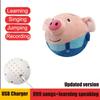 Usb Talking Jump Ball Vibrating Anpanman Music Pig Ball Plush Toy For Kids With 999 Chinese Songs