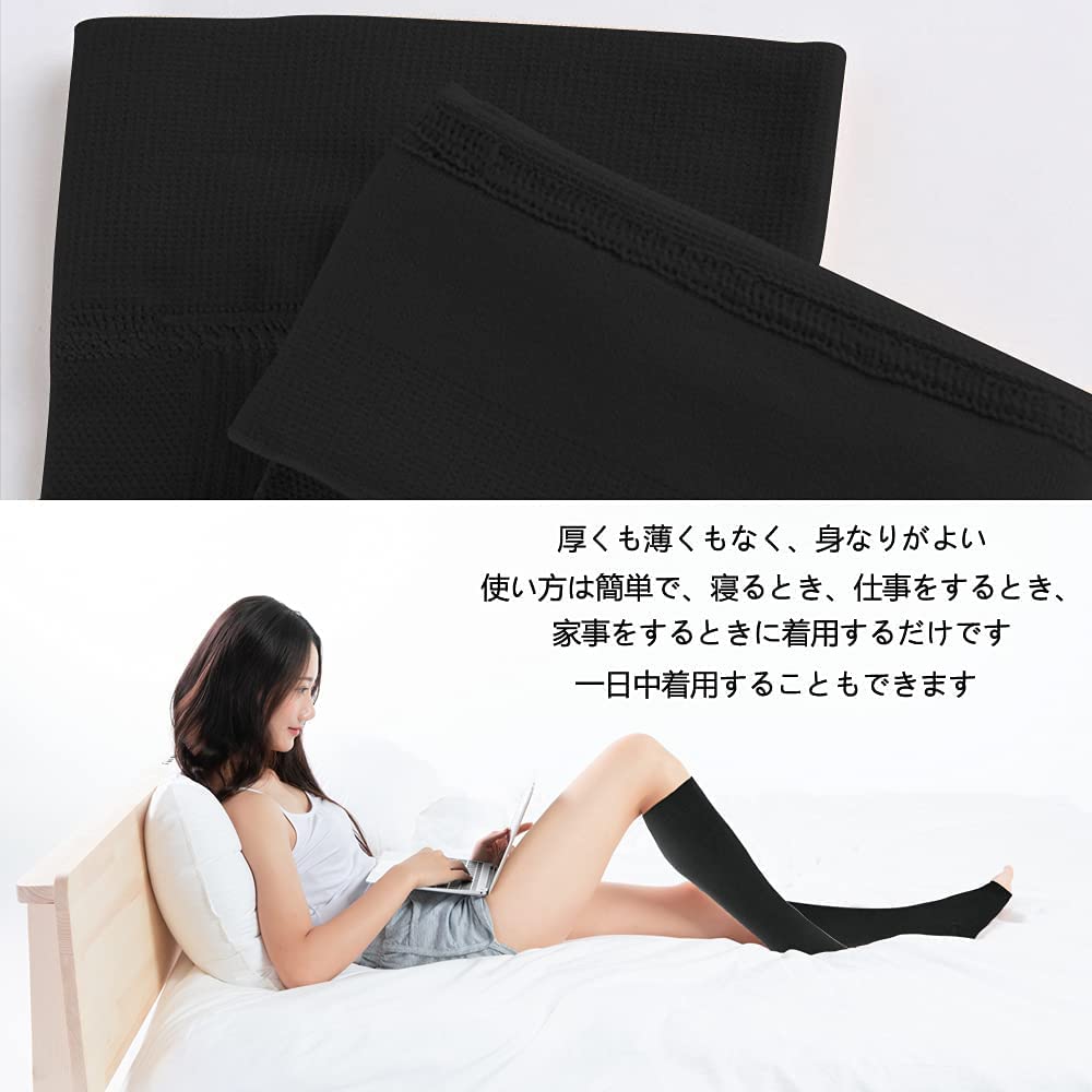 NANOOER Compression Toeless Elastic Sleeping Graduated Compression Compression and 3-Pair Socks, Stockings, Stockings, Knee-High Socks, Socks, Sports,