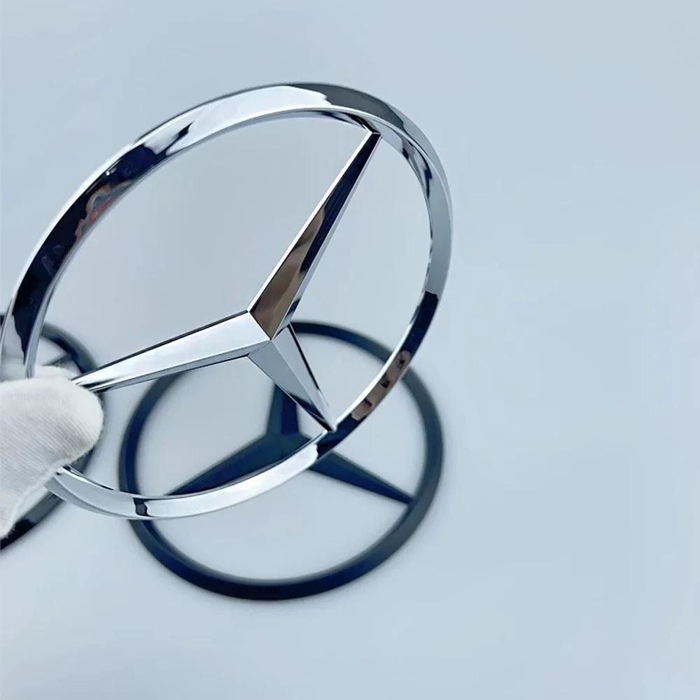 90mm ABS cromo negro Logo Mercedes emblema insignia de estrella trasera para Mercedes Benz W203 W206 W212 X253 W167 W166 W247 C