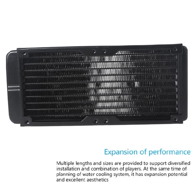 Aluminum Water Cooling Radiator 10 Tubes Heat Exchanger CPU Heatsink Cooler Fast Heat Dissipation for PC Computer