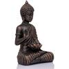 Meditating Sitting Buddha Statue Showpiece Idol Home Decor Living Room Gifts Decorative Showpiece - 27 Cm  (Resin, Black, Copper)