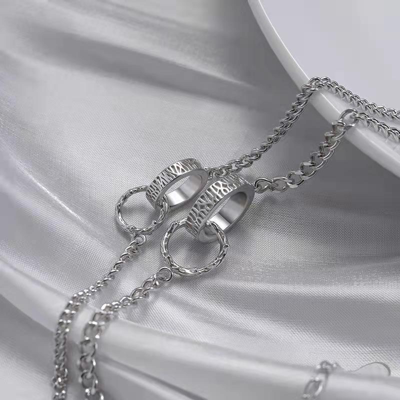 Original Design 925 Sterling Silver Couple Bracelets: Elegant, Niche Style Christmas Gift for Boyfriend