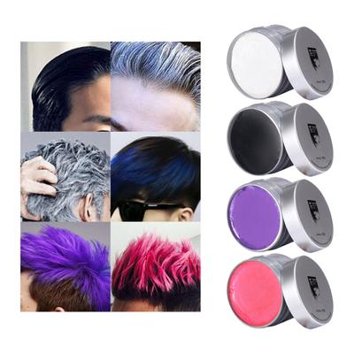 120g Temporary Hair Wax Colorful Disposable Hair Colour Styling Wax Dye Cream for Male