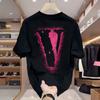 Heavy 100% Cotton Short-Sleeved T-Shirt Men'S Hong Kong Style Trend Printed Half-Sleeved Loose Couple T-Shirt