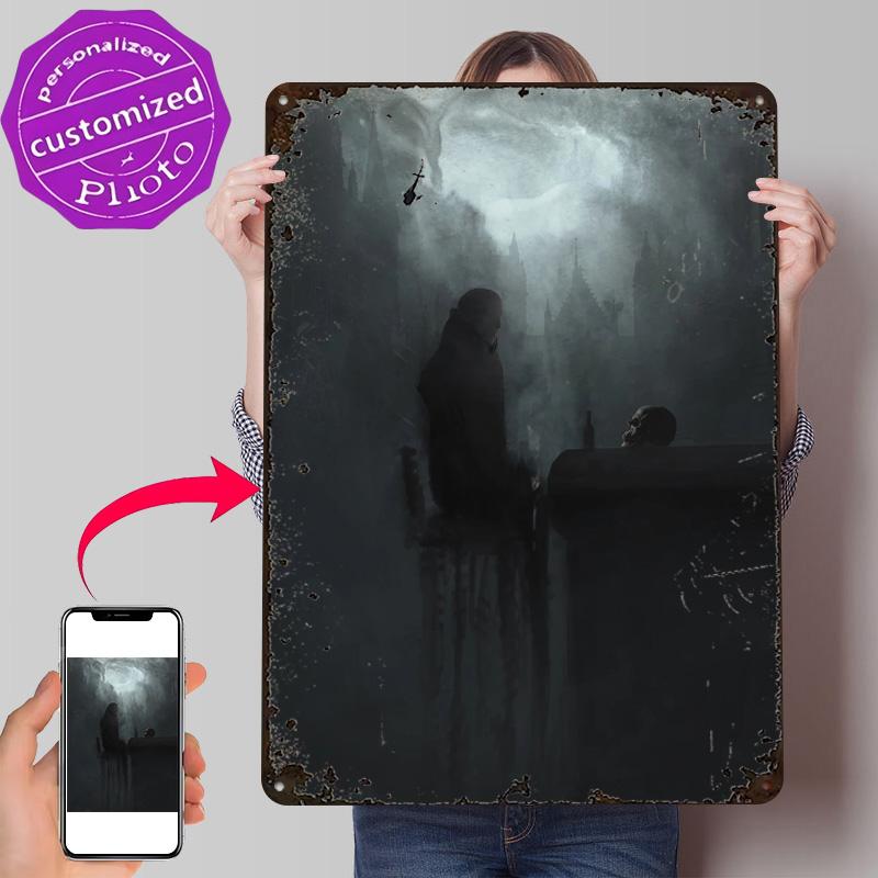 The Last Beer Personalized D Textured Metal Poster Wall Art Vintage Tin Signs for Luxury Decoration Home Decorations House Room