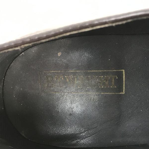 E.T.Wright 80s Vintage Tan Felt Lined Leather Plain Toe 8D/B 25.5-26.0 Burgundy(USED)