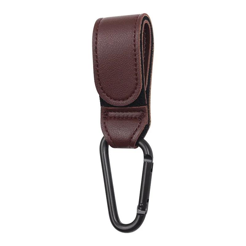 1/2pcs PU Leather Baby Bag Stroller Hook Pram Cart Organizer 360 Degree Rotatable Hook High-quality Crochet Stroller Accessories