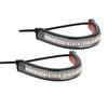 2Pcs 12V LED Ring Fork Strip Lamp Flashing Blinker Motorcycle Turn Signal Light & DRL Amber White Moto Flasher Auto Accessories