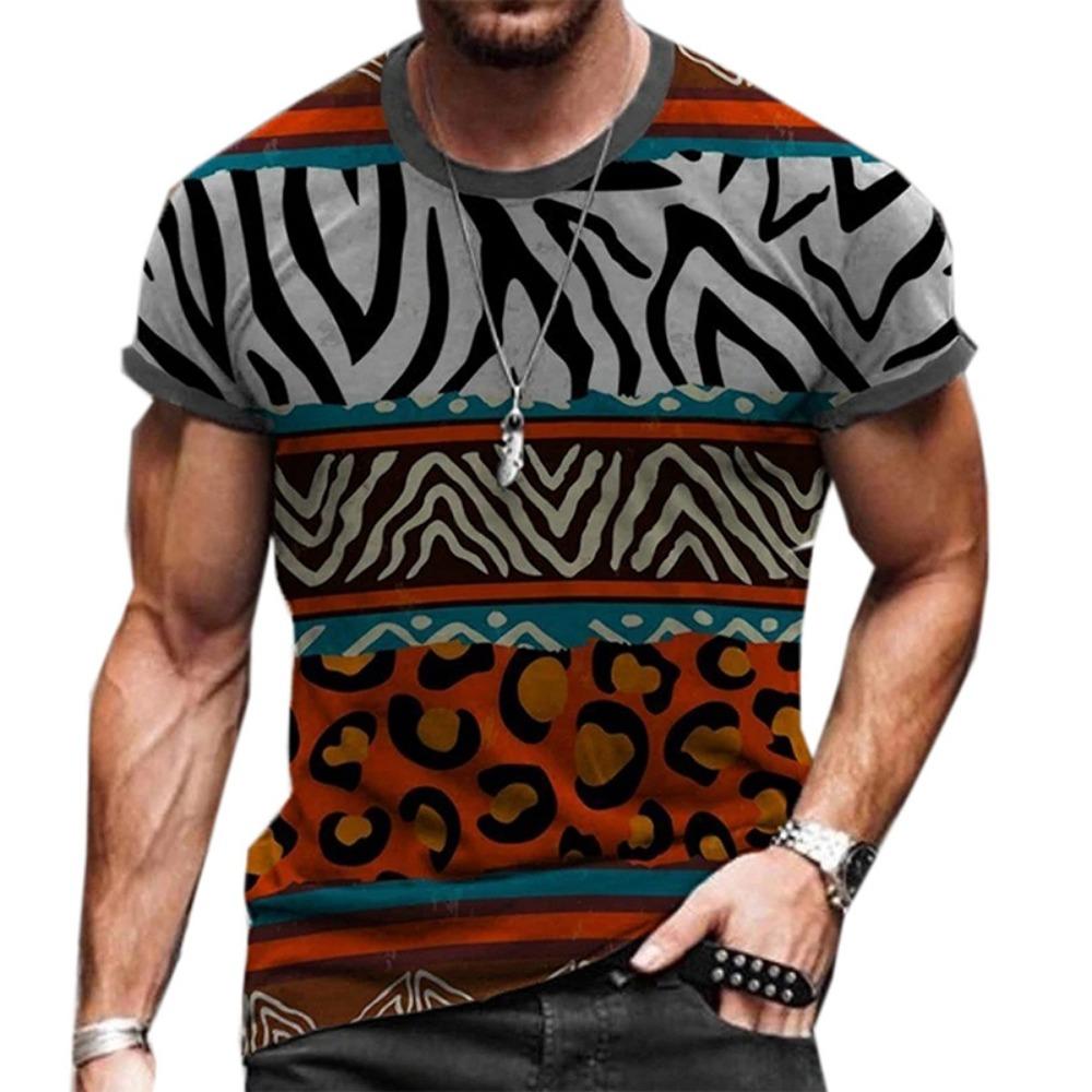 Africká grafická trička Barevné abstraktní umění 3D potisk Pánské Dámské tričko Dovolená Streetwear Harajuku Dětské Topy Trička Oblečení