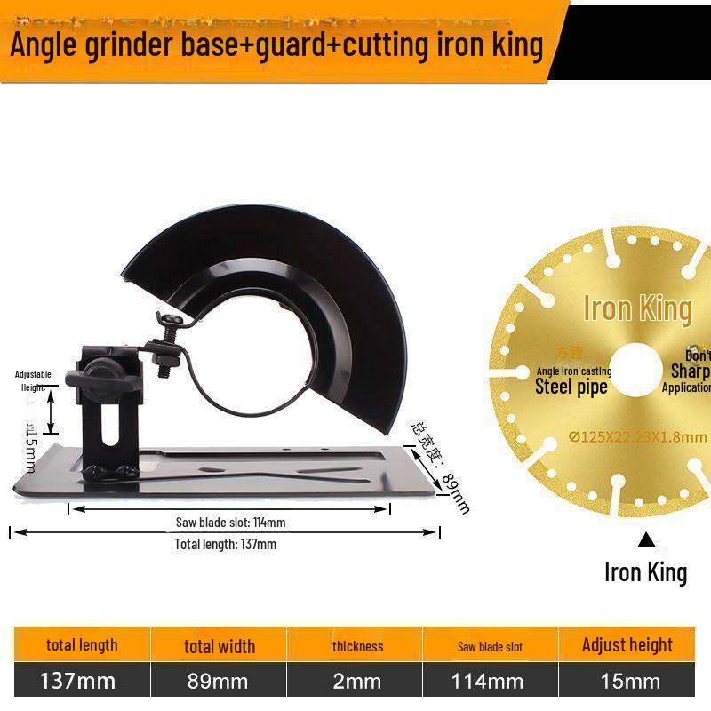 Adjustable Protective Cover for Angle Grinder: Modified Headlight & Portable Bracket