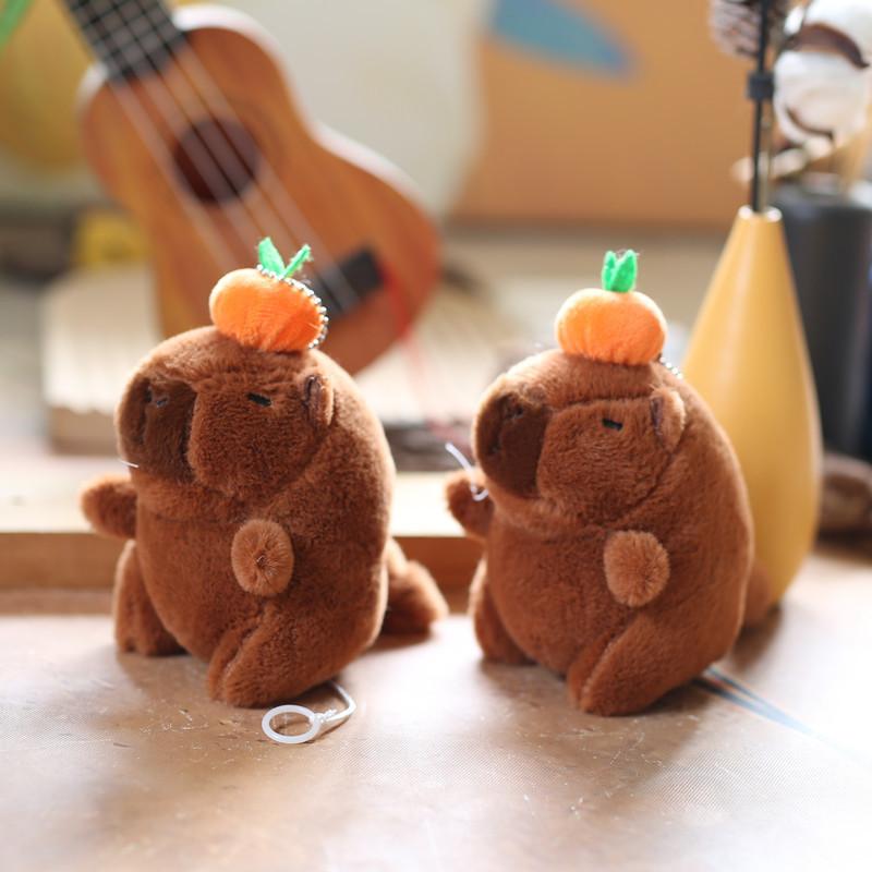 Plush Capybara Stuffed Toy With Wiggling Tail For Kids Gift And Decor Bag