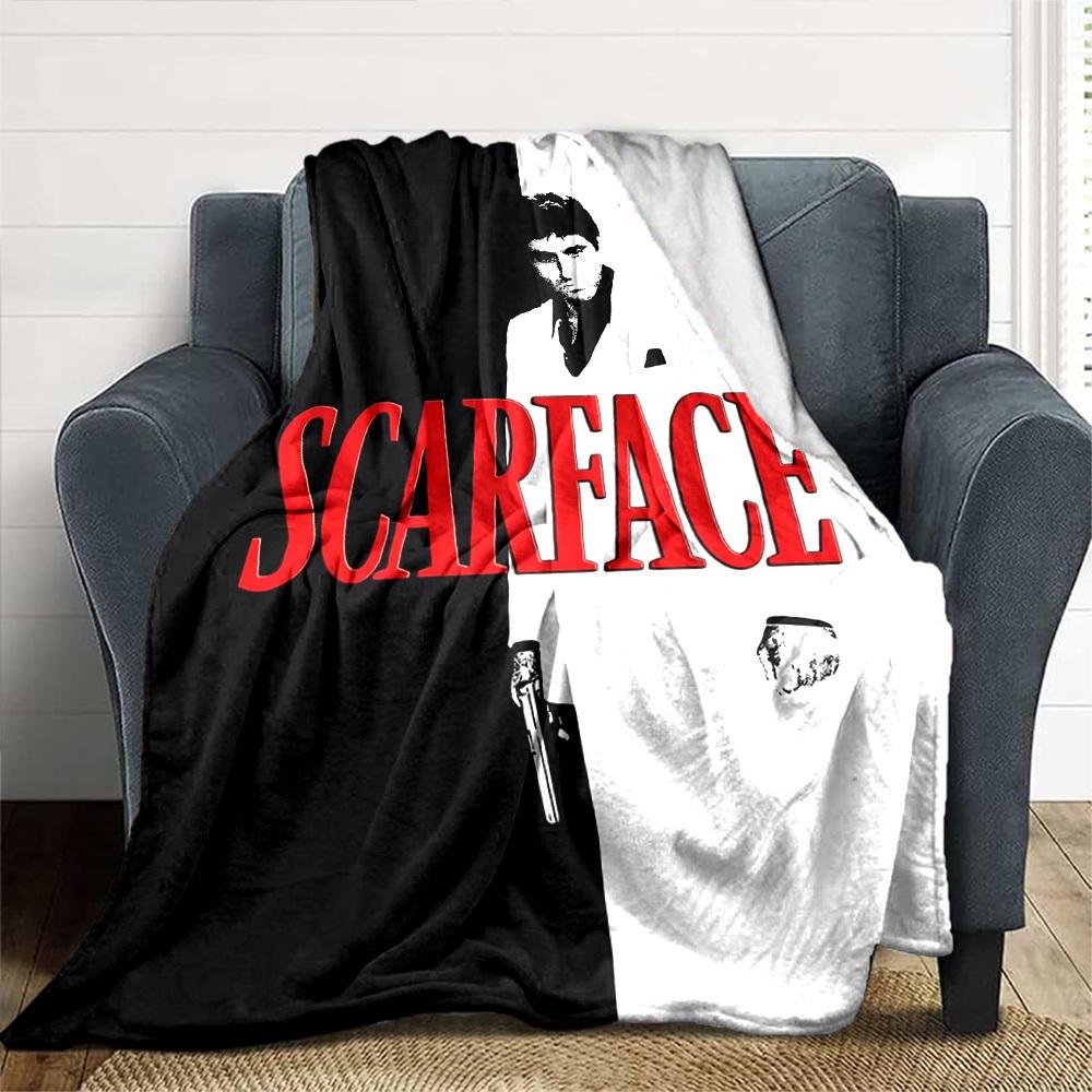 1pc Scarface Soft Flannel All-Season Throw for Home, Office, Outdoor UseDurable Comfort 100573