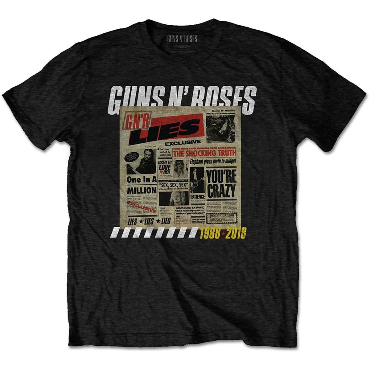 Guns n  Roses Lies Tracks Backprint Authorized Mens T-Shirt M