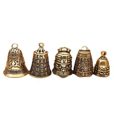 1pc Mini Antique Bell China's Mini Brass Copper Sculpture Pray Buddha Fengshui Bell Invitation Buddhism Chinese Bells Home Decor