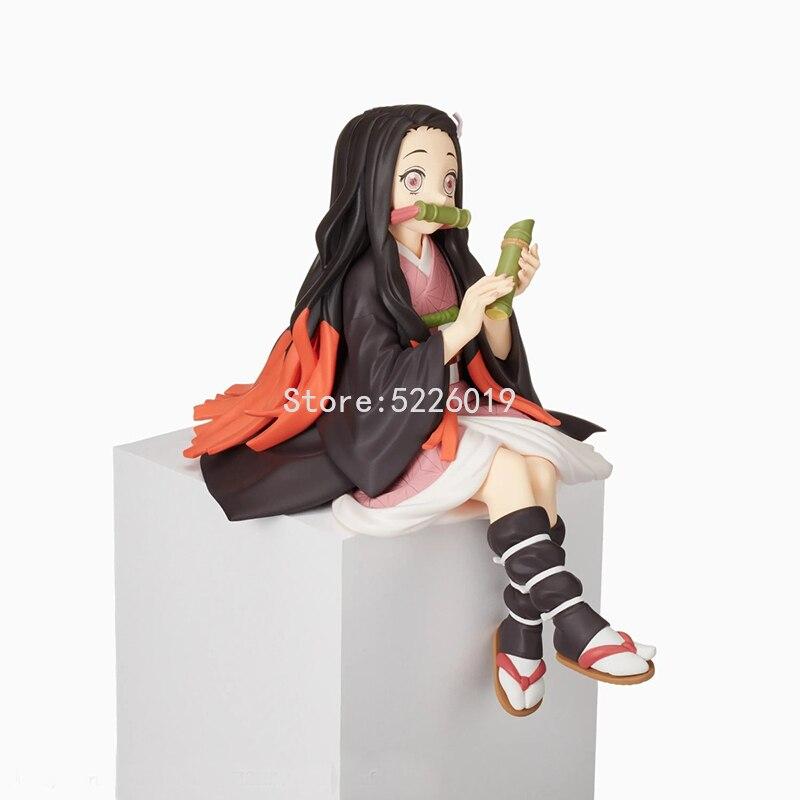 14cm Demon Slayer Anime Figure Kamado Nezuko Kochou Shinobu Action Figure Kimetsu No Yaiba Tsuyuri Kanawo Figurine Model Doll