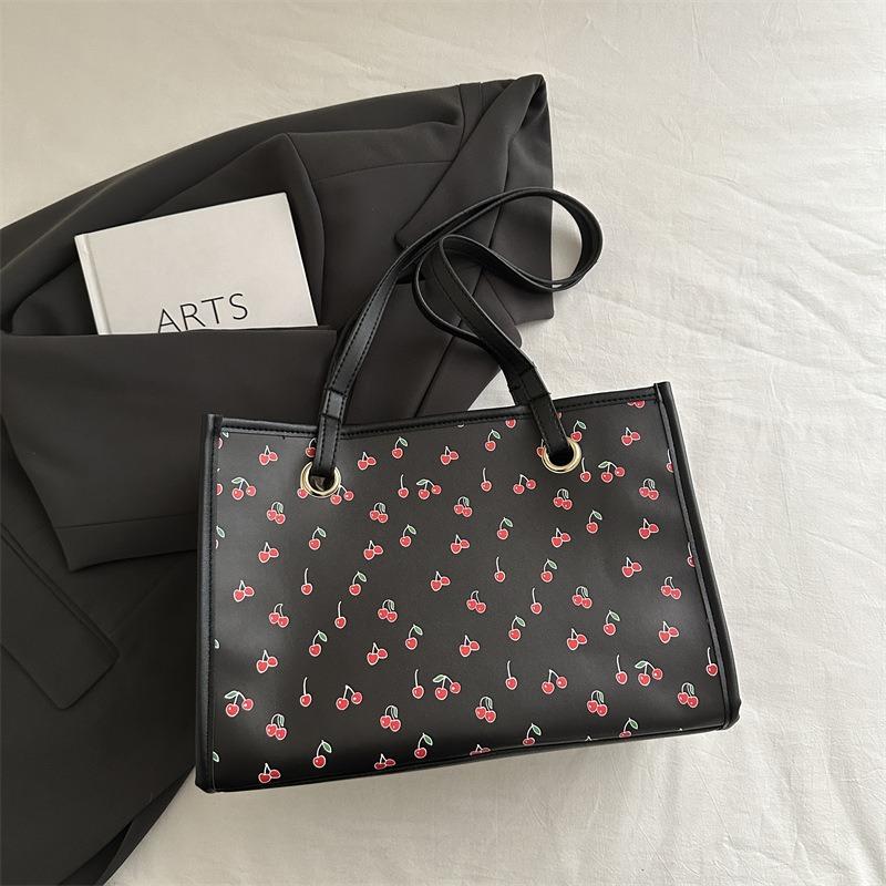 

Premium sense large-capacity bag women s new fashion commuter shoulder bag college student class tote bag чорний