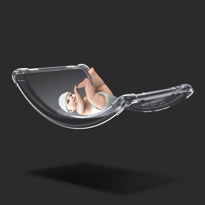 Tablets Case para Samsung Galaxy Tab A 10.1 2019 Shockproof TPU Silicone Transparente Capa para T510 T515 SM-T510/T515 Coque Capa