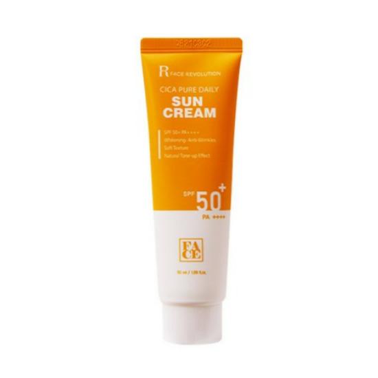 FACE REVOLUTION Cica Pure Daily Sun Cream SPF50+ PA++++ Soothing UV Protection Sunscreen 50ml