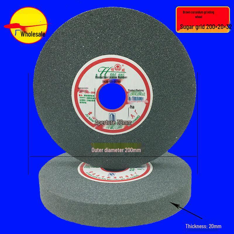 Multi-Material Grinding Wheel: White Corundum, Brown Corundum, Green Silicon Carbide - Perfect for Bench Grinders and Knife Sharpeners