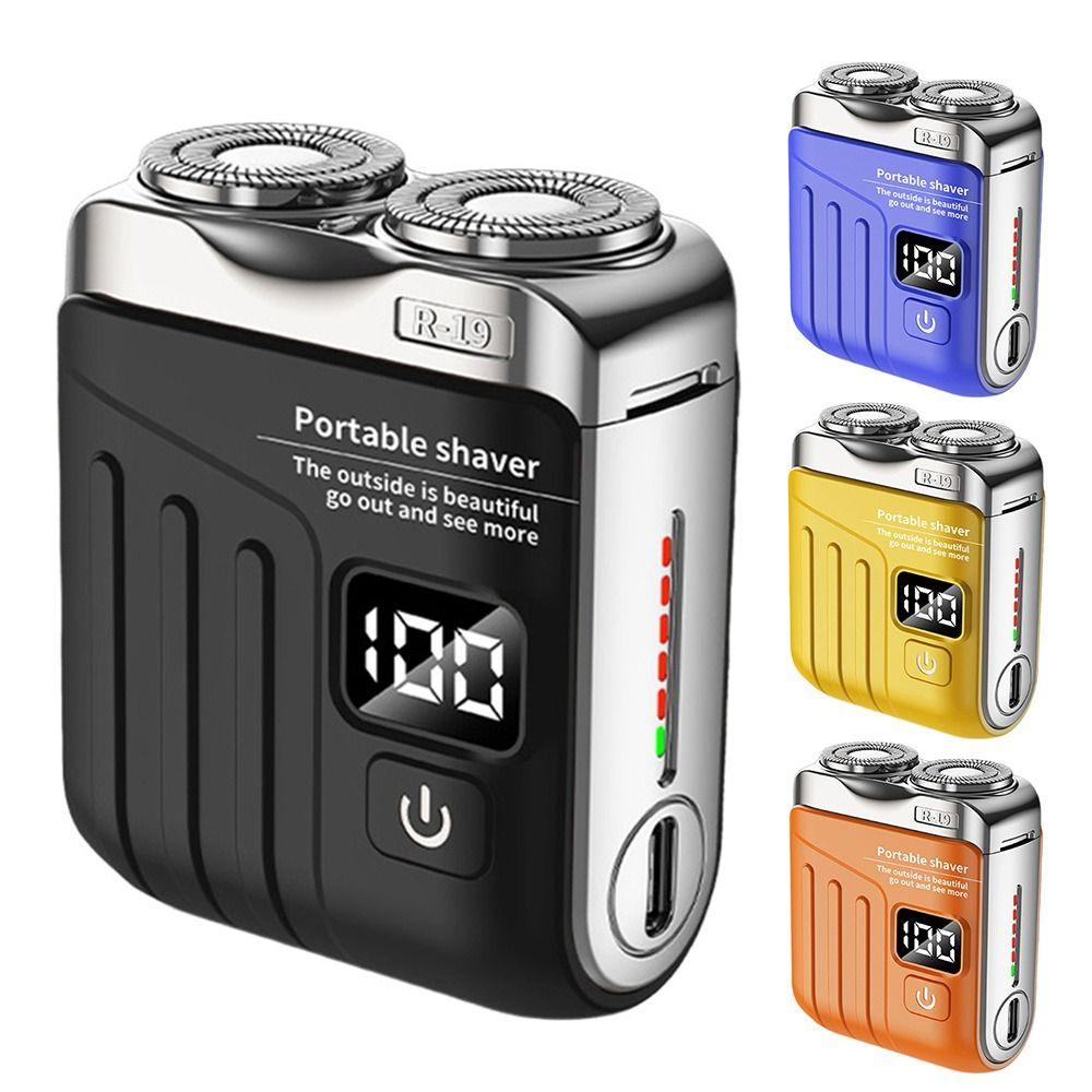 LED Display Electric Shaver Wet Dry Use Face Beard Shaver Facial Hair Razor  for Home&Travel