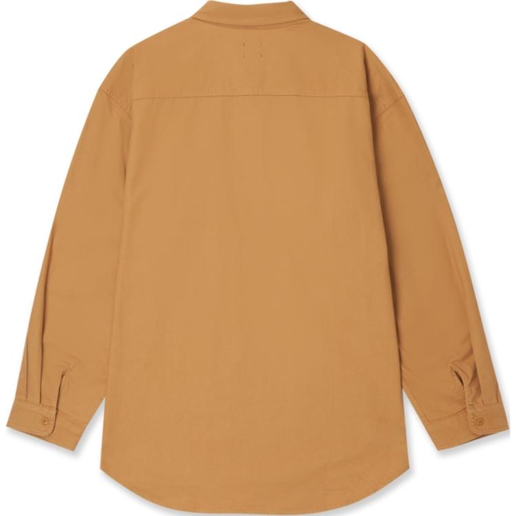 Levis Skateboarding Series Polo Casual Comfortable Long Sleeve Shirt Men Shirts Khaki A0953-0011