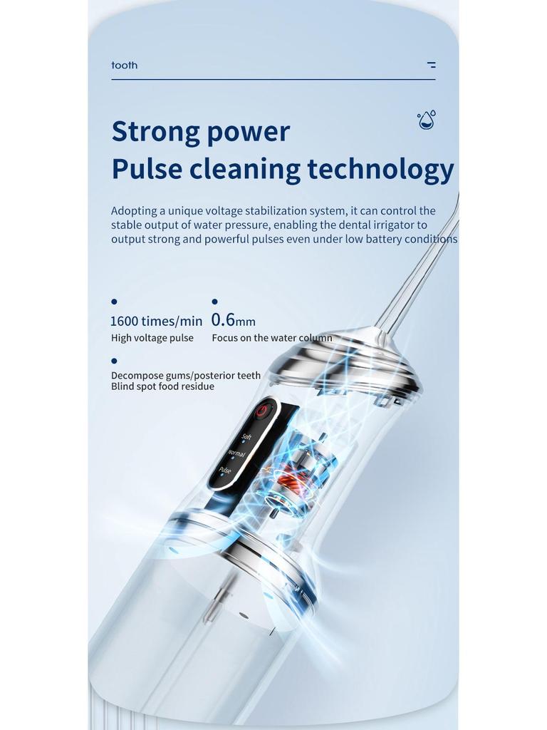 Portable Electric Water Flosser for Oral Cleaning and Descaling