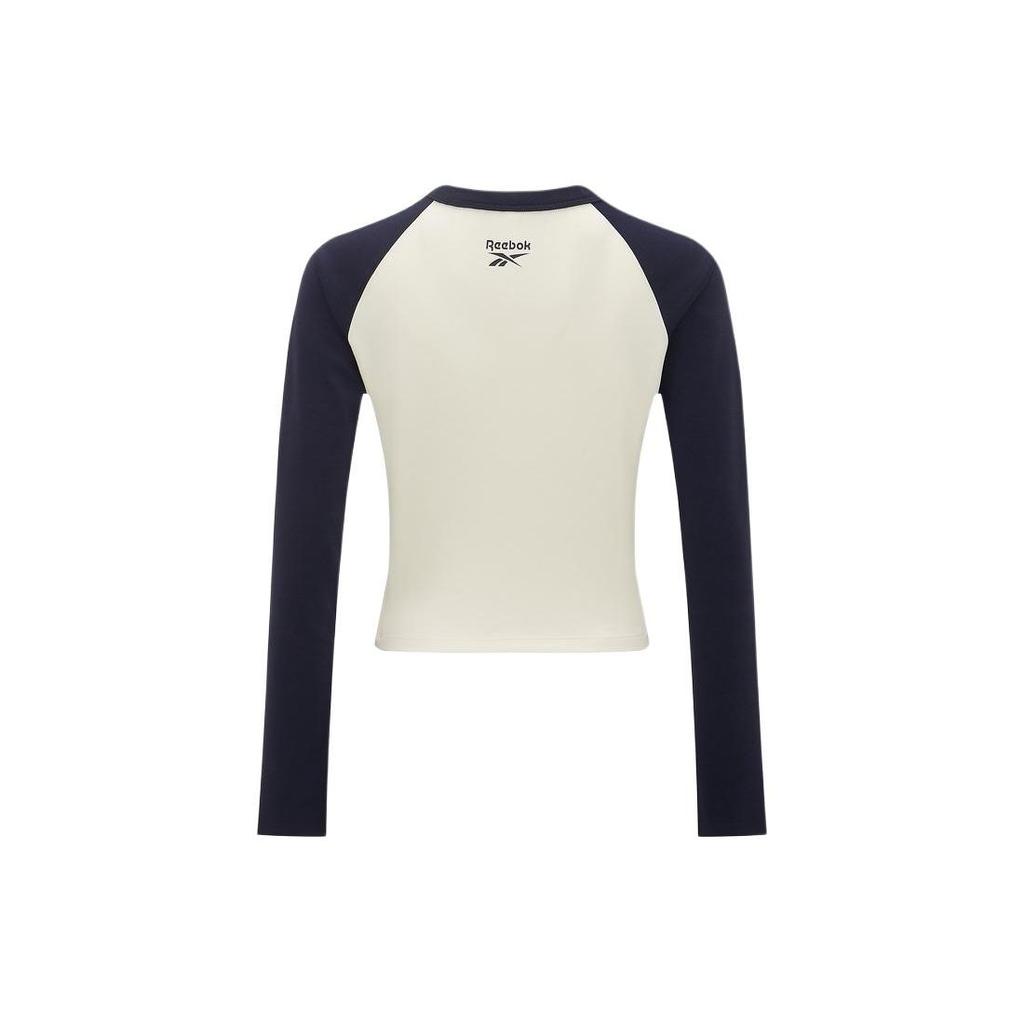 Reebok Color Block Raglan Long Sleeve T-Shirt Women Tops Navy 24SRC502WGN2